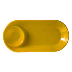 Snack Plate - 5 Inch X 10.5 Inch - Made of Plastic