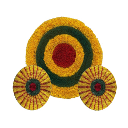 Decorative Round Stage Setup -  Set Of 3 - Made Of Polyester