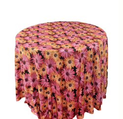 3D Round Table Cover - 4 FT X 4 FT - Made of Premium Qu..